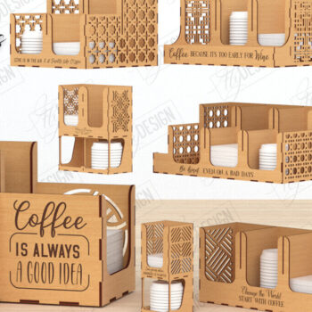 Intra απο ξύλο plywood 3mm-4mm πάχος - Πακέτο με σιρόπι καφέ | Καφετέρια Δίασταση 20x20 cm INTRAFABR-119599316 - Image 1