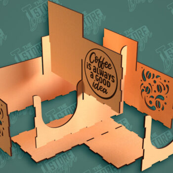 Intra απο ξύλο plywood 3mm-4mm πάχος - Πακέτο με σιρόπι καφέ | Διοργανωτής Δίασταση 20x20 cm INTRAFABR-111817707 - Image 5