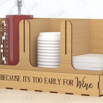 Intra απο ξύλο plywood 3mm-4mm πάχος - Σχάρα για σιρόπι καφέ | Desktop Organizer Δίασταση 20x20 cm INTRAFABR-119310478 - Image 1