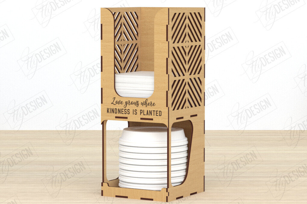 Intra απο ξύλο plywood 3mm-4mm πάχος - Σχάρα για σιρόπι καφέ | Desktop Organizer Δίασταση 20x20 cm INTRAFABR-119599122