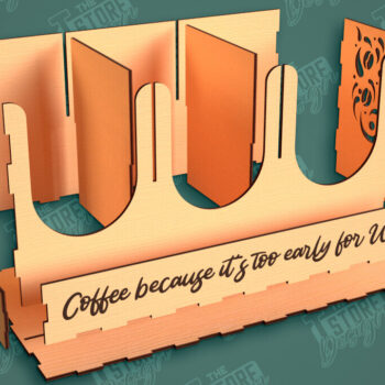 Intra απο ξύλο plywood 3mm-4mm πάχος - Σχάρα για σιρόπι καφέ | Desktop Organizer Δίασταση 20x20 cm INTRAFABR-111816958 - Image 2