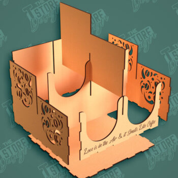 Intra απο ξύλο plywood 3mm-4mm πάχος - Σχάρα για σιρόπι καφέ | Desktop Organizer Δίασταση 20x20 cm INTRAFABR-111816996 - Image 2