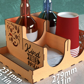 Intra απο ξύλο plywood 3mm-4mm πάχος - Σχάρα για σιρόπι καφέ | Desktop Organizer Δίασταση 20x20 cm INTRAFABR-111817024 - Image 1