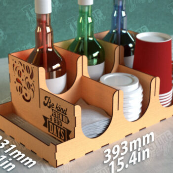 Intra απο ξύλο plywood 3mm-4mm πάχος - Σχάρα για σιρόπι καφέ | Desktop Organizer Δίασταση 20x20 cm INTRAFABR-111817062 - Image 1