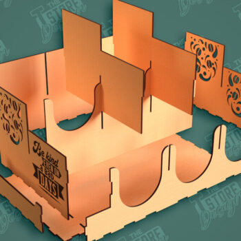 Intra απο ξύλο plywood 3mm-4mm πάχος - Σχάρα για σιρόπι καφέ | Desktop Organizer Δίασταση 20x20 cm INTRAFABR-111817062 - Image 2