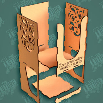 Intra απο ξύλο plywood 3mm-4mm πάχος - Σχάρα για σιρόπι καφέ | Desktop Organizer Δίασταση 20x20 cm INTRAFABR-111817084 - Image 2