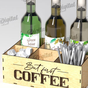 Intra απο ξύλο plywood 3mm-4mm πάχος - Σχέδιο κοπής με λέιζερ για σιρόπι καφέ Δίασταση 30x20 cm INTRAFABR-108771573