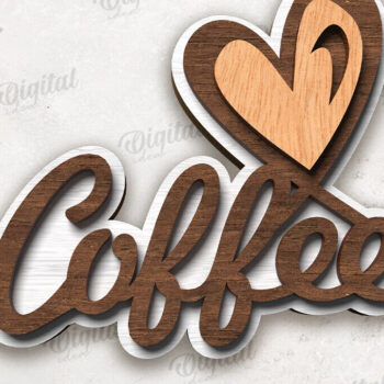 Intra απο ξύλο plywood 3mm-4mm πάχος - Διακόσμηση δίσκου καφέ σε επίπεδα Δίασταση 30x20 cm INTRAFABR-120976979 - Image 1