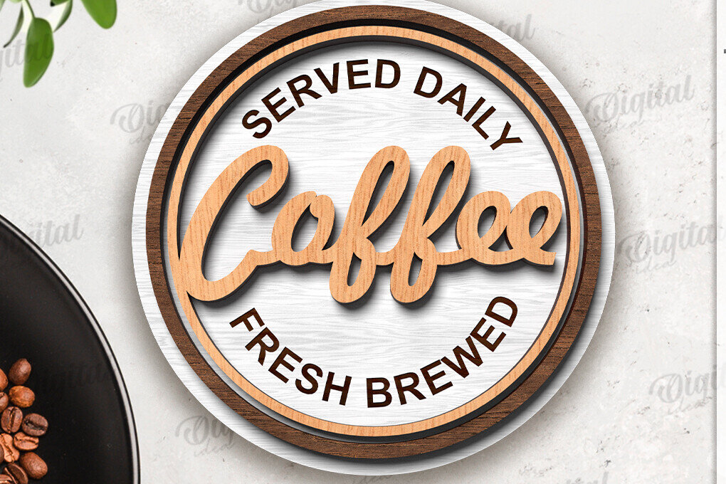 Intra απο ξύλο plywood 3mm-4mm πάχος - Διακόσμηση δίσκου καφέ σε επίπεδα Δίασταση 30x20 cm INTRAFABR-120977246