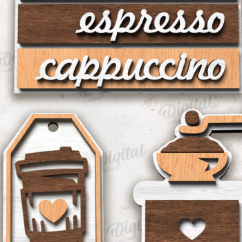 Intra απο ξύλο plywood 3mm-4mm πάχος - Πακέτο λέιζερ Decors δίσκου καφέ σε επίπεδα Δίασταση 30x20 cm INTRAFABR-121119130 - Image 9