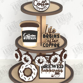 Intra απο ξύλο plywood 3mm-4mm πάχος - Δίσκος καφέ σε επίπεδα με πινακίδα κοπής με λέιζερ Δίασταση 30x20 cm INTRAFABR-123362325 - Image 1