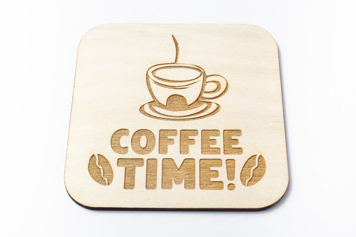 Intra απο ξύλο plywood 3mm-4mm πάχος - Coffee Time χαραγμένο Δίασταση 20x20 cm INTRAFABR-66189696