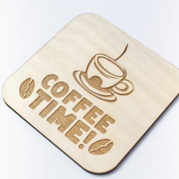 Intra απο ξύλο plywood 3mm-4mm πάχος - Coffee Time χαραγμένο Δίασταση 20x20 cm INTRAFABR-66189696 - Image 2