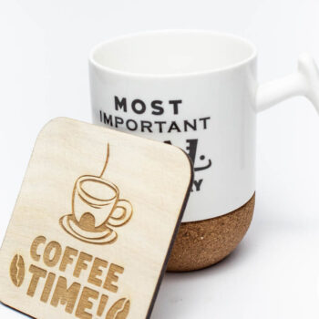 Intra απο ξύλο plywood 3mm-4mm πάχος - Coffee Time χαραγμένο Δίασταση 20x20 cm INTRAFABR-66189696 - Image 3