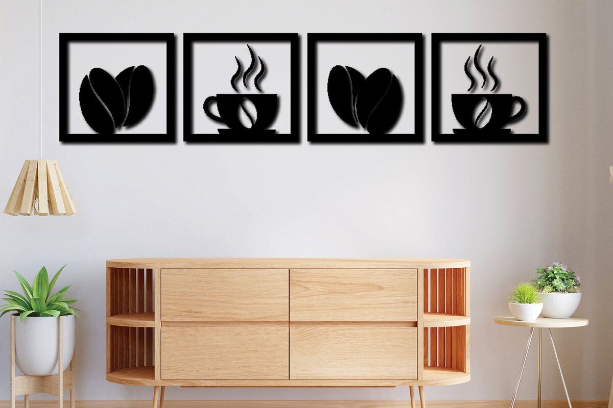 Intra απο ξύλο plywood 3mm-4mm πάχος - Διακόσμηση τοίχου καφέ με λέιζερ 3D  15 Δίασταση 30x20 cm INTRAFABR-74911966