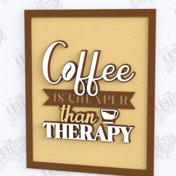 Intra απο ξύλο plywood 3mm-4mm πάχος - Coffee Wall Sign Laser Cut |Coffee House Δίασταση 30x20 cm INTRAFABR-123431480 - Image 1