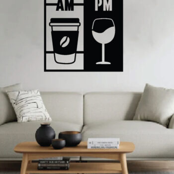 Intra απο ξύλο plywood 3mm-4mm πάχος - Επιγραφή τοίχου Coffee & Wine Bar Cut Laser Δίασταση 40x50 cm INTRAFABR-64048911 - Image 2