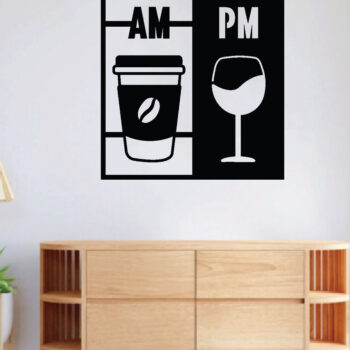 Intra απο ξύλο plywood 3mm-4mm πάχος - Επιγραφή τοίχου Coffee & Wine Bar Cut Laser Δίασταση 40x50 cm INTRAFABR-64048911 - Image 4