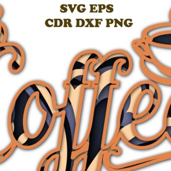 Intra απο ξύλο plywood 3mm-4mm πάχος - Καφέ + φλιτζάνι, 3d Mandala, 4 στρώσεις Δίασταση 30x30 cm INTRAFABR-31433249 - Image 6