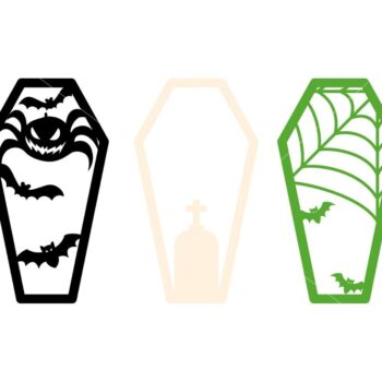 Intra απο ξύλο plywood 3mm-4mm πάχος -  κοπής με λέιζερ σε πακέτο COFFIN HALLOWEEN Δίασταση 7x12 cm INTRAFABR-78190550 - Image 11