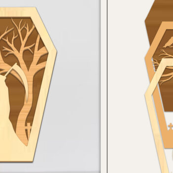 Intra απο ξύλο plywood 3mm-4mm πάχος - Δέσμη στολίδι για αποκριάτικο φέρετρο Δίασταση 6x6 cm INTRAFABR-102677305 - Image 12