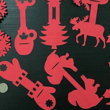 Intra απο ξύλο plywood 3mm-4mm πάχος - Μπρελόκ με κερματοδέκτη, καναδικά εικονίδια Δίασταση 4x4 cm INTRAFABR-33615497 - Image 2