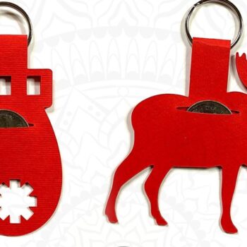 Intra απο ξύλο plywood 3mm-4mm πάχος - Μπρελόκ με κερματοδέκτη, καναδικά εικονίδια Δίασταση 4x4 cm INTRAFABR-33615497 - Image 6