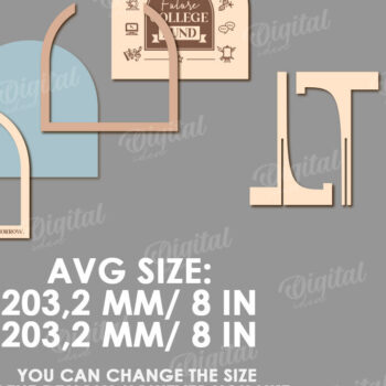 Intra απο ξύλο plywood 3mm-4mm πάχος - Θήκη νομισμάτων LaserCut. Ξύλινο Κουτιά Δίασταση 30x20 cm INTRAFABR-123566776 - Image 2