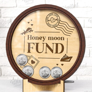 Intra απο ξύλο plywood 3mm-4mm πάχος - Θήκη νομισμάτων LaserCut. Ξύλινο Κουτιά Δίασταση 30x20 cm INTRAFABR-123567027 - Image 1