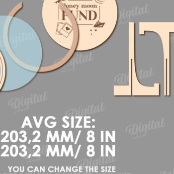 Intra απο ξύλο plywood 3mm-4mm πάχος - Θήκη νομισμάτων LaserCut. Ξύλινο Κουτιά Δίασταση 30x20 cm INTRAFABR-123567027 - Image 2