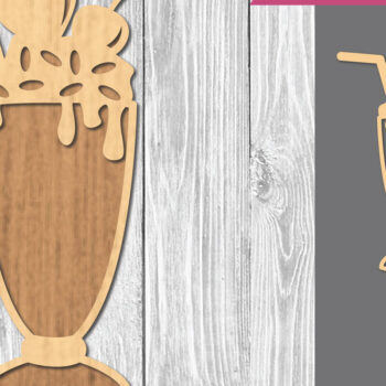 Intra απο ξύλο plywood 3mm-4mm πάχος - Κρύα ποτά Διακόσμηση Laser Cut  1 Δίασταση 20x20 cm INTRAFABR-109410903 - Image 1