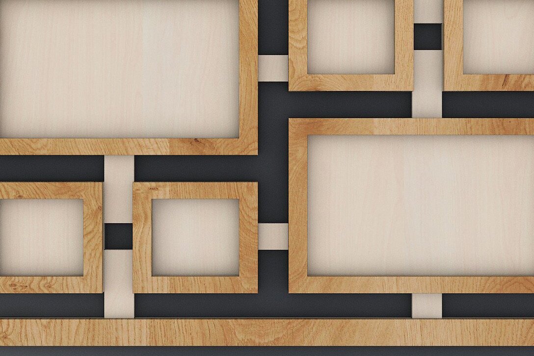 Intra απο ξύλο plywood 3mm-4mm πάχος - Κολάζ Πλαίσιο , Πρότυπα κοπής με λέιζερ Δίασταση 20x20 cm INTRAFABR-37058642