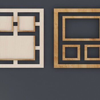 Intra απο ξύλο plywood 3mm-4mm πάχος - Κολάζ Πλαίσιο , Πρότυπα κοπής με λέιζερ Δίασταση 20x20 cm INTRAFABR-37058642 - Image 2