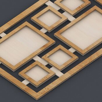 Intra απο ξύλο plywood 3mm-4mm πάχος - Κολάζ Πλαίσιο , Πρότυπα κοπής με λέιζερ Δίασταση 20x20 cm INTRAFABR-37058642 - Image 4