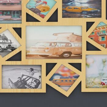 Intra απο ξύλο plywood 3mm-4mm πάχος - Πλαίσιο κολάζ  Δίασταση 20x20 cm INTRAFABR-37058717 - Image 1