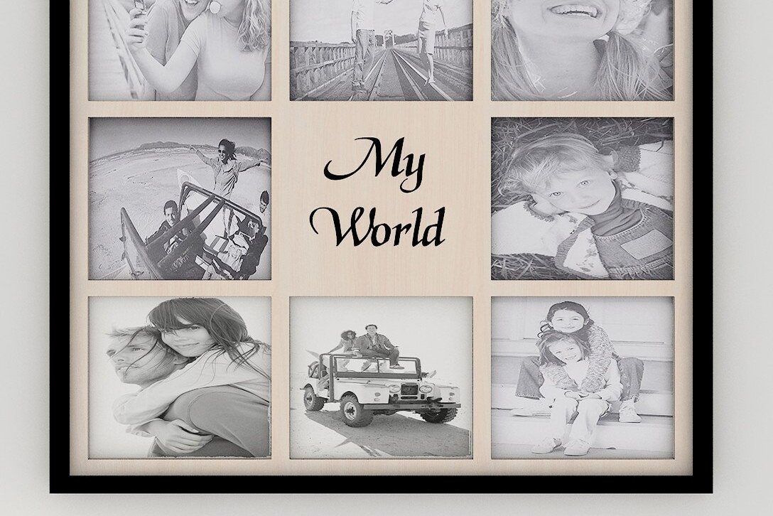 Intra απο ξύλο plywood 3mm-4mm πάχος - Κορνίζα κολάζ Ξύλινη κορνίζα  Dxf Δίασταση 20x25 cm INTRAFABR-37058481