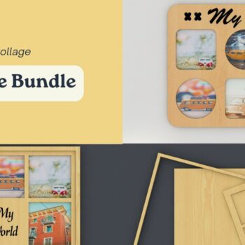 Intra απο ξύλο plywood 3mm-4mm πάχος - Κορνίζες κοπής με λέιζερ κολάζ, καρέ φωτογραφιών  Δίασταση 30x20 cm INTRAFABR-41664249 - Image 1