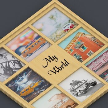 Intra απο ξύλο plywood 3mm-4mm πάχος - Κορνίζες κοπής με λέιζερ κολάζ, καρέ φωτογραφιών  Δίασταση 30x20 cm INTRAFABR-41664249 - Image 3