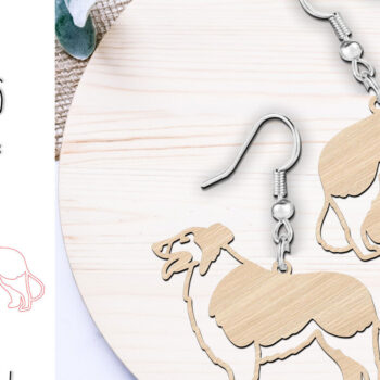 Intra απο ξύλο plywood 3mm-4mm πάχος - Σκουλαρίκια Collie Dog Σχέδιο κοπής με λέιζερ Δίασταση 900x900 cm INTRAFABR-119318855 - Image 1