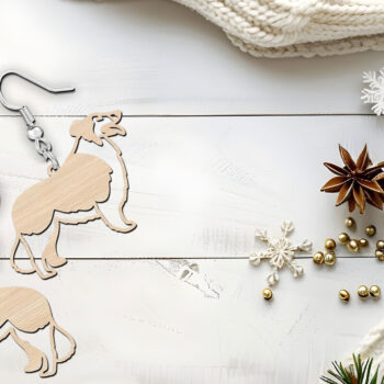 Intra απο ξύλο plywood 3mm-4mm πάχος - Σκουλαρίκια Collie Dog Σχέδιο κοπής με λέιζερ Δίασταση 900x900 cm INTRAFABR-119318855 - Image 4