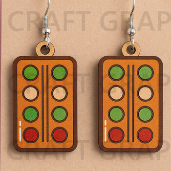 Intra απο ξύλο plywood 3mm-4mm πάχος - Σκουλαρίκια Color Palette – Art Class  Δίασταση 3x3 cm INTRAFABR-124956651 - Image 1