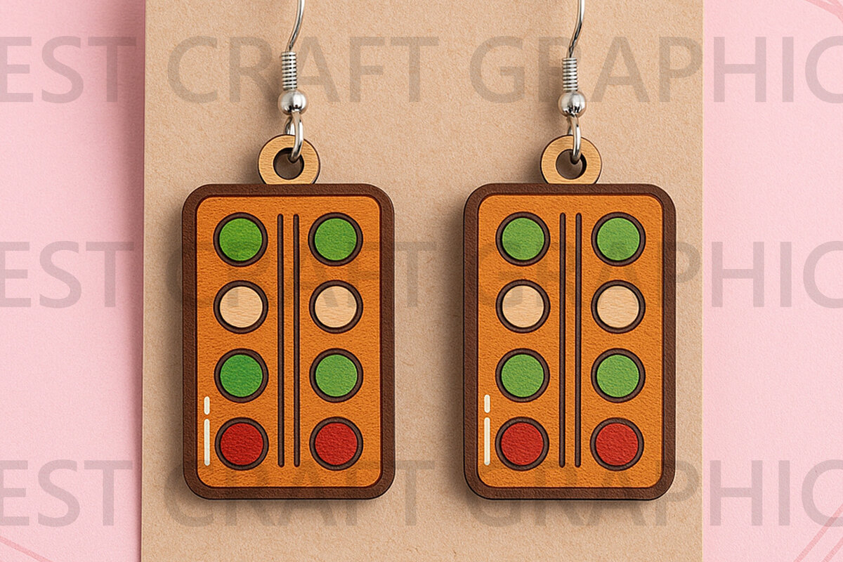 Intra απο ξύλο plywood 3mm-4mm πάχος - Σκουλαρίκια Color Palette – Art Class  Δίασταση 3x3 cm INTRAFABR-124956651