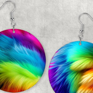 Intra απο ξύλο plywood 3mm-4mm πάχος - Χρωματιστά γούνινα σκουλαρίκια Sublimation Bundle Δίασταση 3x3 cm INTRAFABR-63618699