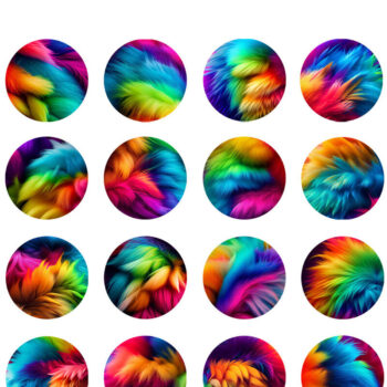 Intra απο ξύλο plywood 3mm-4mm πάχος - Χρωματιστό γούνινο μπρελόκ PNG Δίασταση 4x4 cm INTRAFABR-63616251 - Image 2