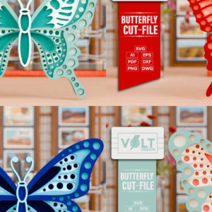 Intra απο ξύλο plywood 3mm-4mm πάχος - Πακέτο χειροτεχνίας πολύχρωμο πεταλούδα  Δίασταση 4x4 cm INTRAFABR-97678818