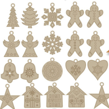 Intra απο ξύλο plywood 3mm-4mm πάχος - Στολίδι χρωματισμού Πακέτο  μονής γραμμής Δίασταση 6x6 cm INTRAFABR-20647018 - Image 1