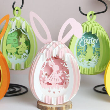 Intra απο ξύλο plywood 3mm-4mm πάχος - Combo 5 Templates Πασχαλινά αυγά Χαρτί κοπής Δίασταση 21x29 cm INTRAFABR-90160975 - Image 2