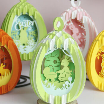 Intra απο ξύλο plywood 3mm-4mm πάχος - Combo 5 Templates Πασχαλινά αυγά Χαρτί κοπής Δίασταση 21x29 cm INTRAFABR-90160975 - Image 5