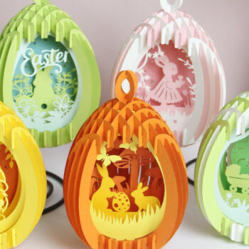 Intra απο ξύλο plywood 3mm-4mm πάχος - Combo 5 Templates Πασχαλινά αυγά Χαρτί κοπής Δίασταση 21x29 cm INTRAFABR-90160975 - Image 8