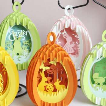 Intra απο ξύλο plywood 3mm-4mm πάχος - Combo 5 Templates Πασχαλινά αυγά Χαρτί κοπής Δίασταση 21x29 cm INTRAFABR-90160975 - Image 9